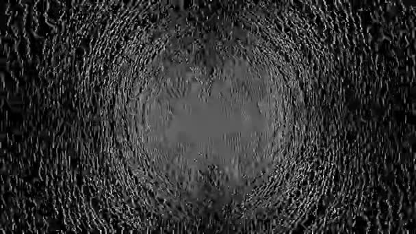 Hypnotické Blikání Soustředných Prvků Smyčce Tunel Koaxiálních Pohyblivých Kruhů — Stock video