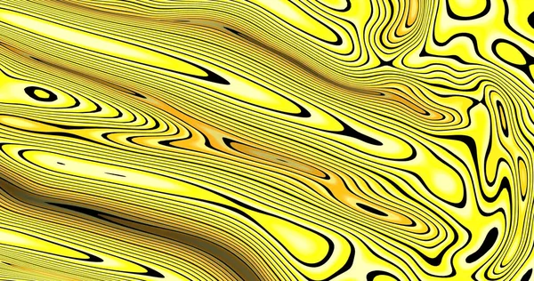 Abstraktní pruhovaná žlutá třpytivá tkanina ve vlnách. — Stock fotografie