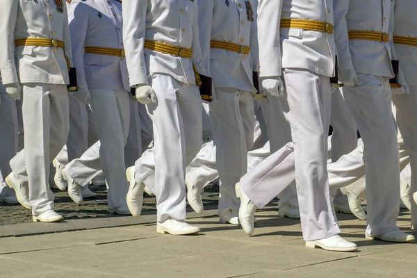 Group Naval Officers Navy Parade Cadets Highest Composition Russian Navy — ストック写真