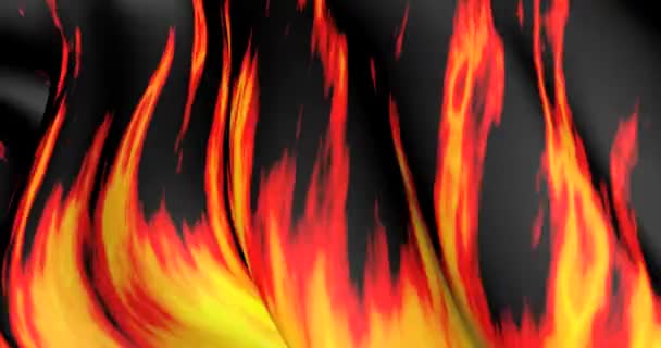 Colored Fabric Fire Motion Abstract Overflow Canvas Flows — Stock Video