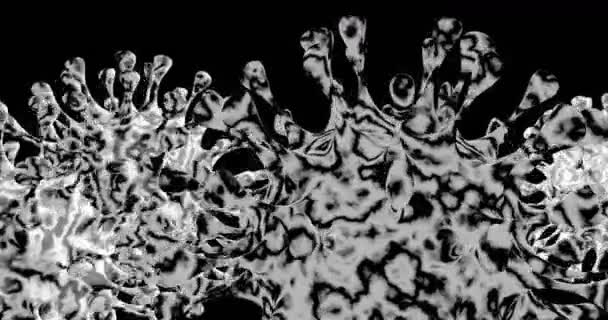 Κύτταρα Του Coronavirus Πετούν Στον Αέρα Ιοί Κινούνται Στο Διάστημα — Αρχείο Βίντεο