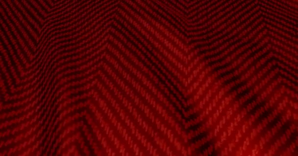 Tartan Red Cotton Fabric Wool Yarn Large Check Weave — Stock Video