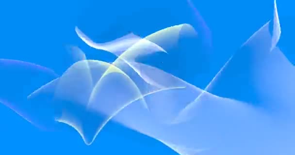 Niebieskie Tło Ruchu Figur Abstrakcyjnych Intrygujące Linie Kształty Wygaszacza Ekranu — Wideo stockowe