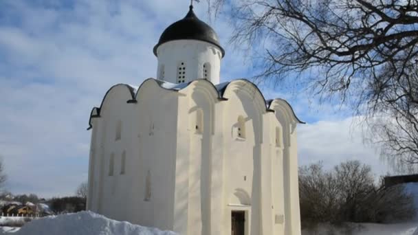 La fortaleza de Staraya Ladoga, invierno . — Vídeo de stock