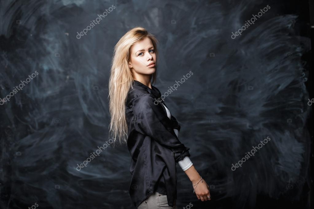 Dark Girl With Blonde Hair Beautiful Girl With Blonde Hair In