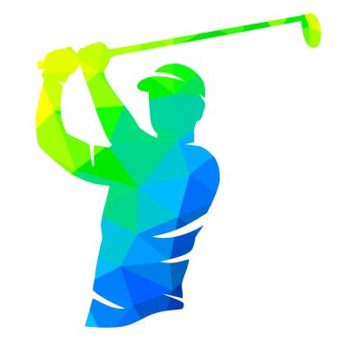 Vektör kalitesinde golf sporu grafiği.