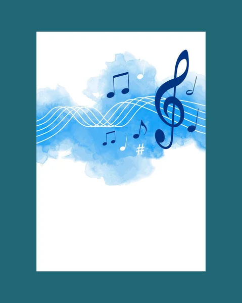 Gráfico Fondo Musical Calidad Vectorial — Vector de stock