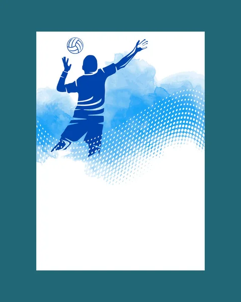 Graphiques Sportifs Volley Ball Qualité Vectorielle — Image vectorielle