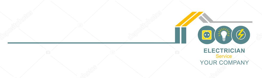 Electrician service graphic in vector quality.