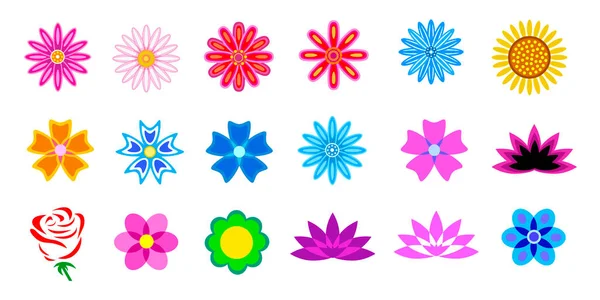 Квіти Графічний Набір Векторній Якості — стоковий вектор