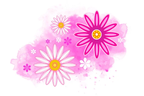 Весенние Цветы Фоновая Графика Качестве Вектора — стоковый вектор