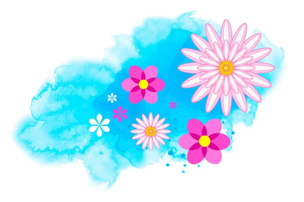 Весенние Цветы Фоновая Графика Качестве Вектора — стоковый вектор