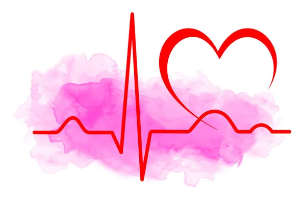 Gráfico Con Electrocardiograma Calidad Vectorial — Vector de stock