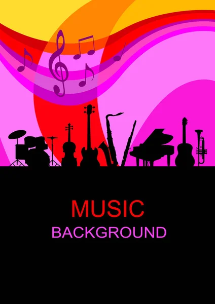 Vektör kalitesinde araçları olan müzik grafiği.