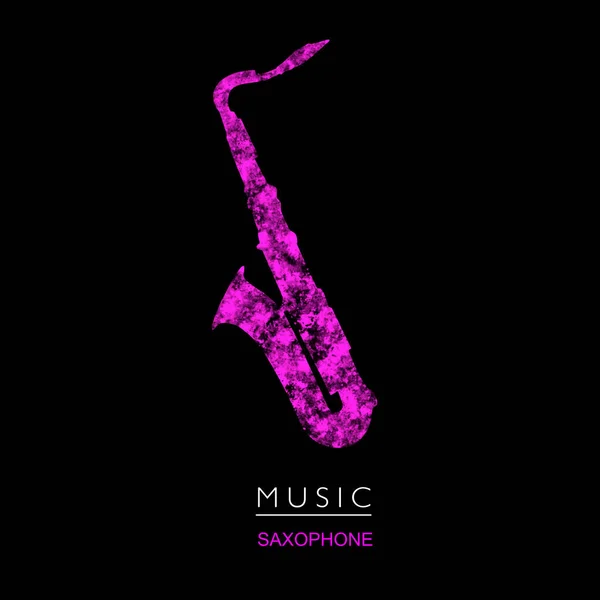 Musikgrafik Mit Saxophon Vektorqualität — Stockvektor