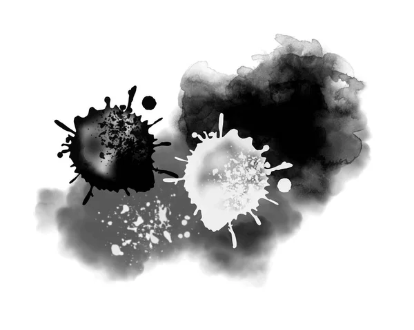 Graphisme Fond Aquarelle Noir Qualité Vectorielle — Image vectorielle