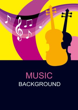 Kemanın vektör kalitesinde müzik grafiği.