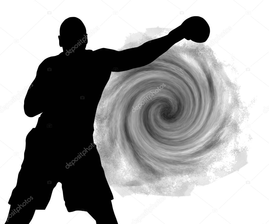 Boxing sport graphic in vector quality.