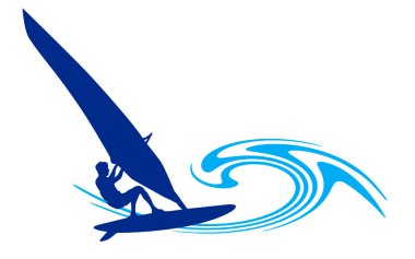 Vektör kalitesinde sörf sporu grafiği.