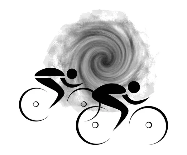 Ciclismo Gráfico Deportivo Calidad Vectorial — Vector de stock