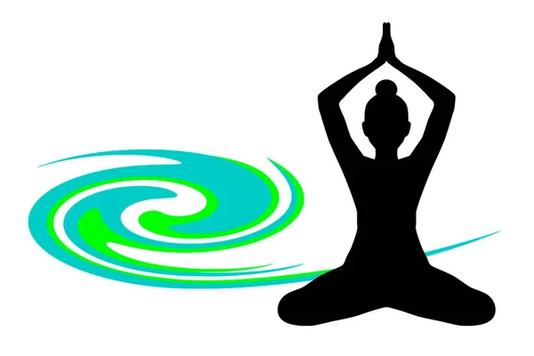 Yoga Gráfico Calidad Vectorial — Vector de stock