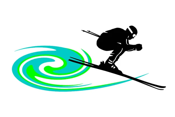 Vektör Kalitesinde Kayak Sporu Grafiği — Stok Vektör