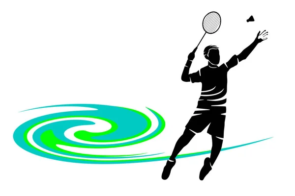 Badminton Sport Grafika Jakości Wektorowej — Wektor stockowy
