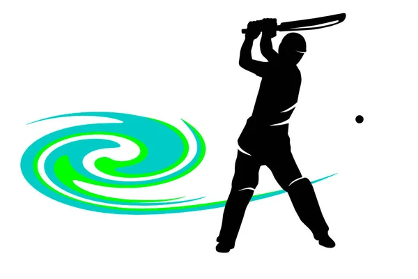 Gráfico Cricket Sport Calidad Vectorial — Vector de stock