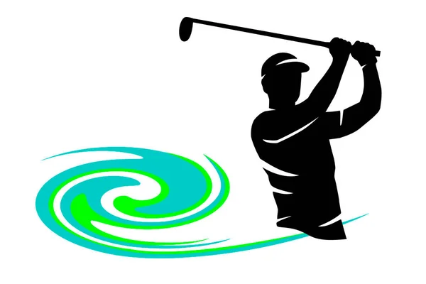 Golf Gráfico Deportivo Calidad Vectorial — Vector de stock