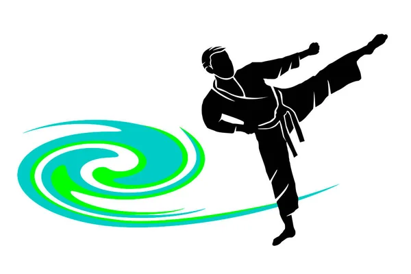 Sportovní Grafika Karate Vektorové Kvalitě — Stockový vektor