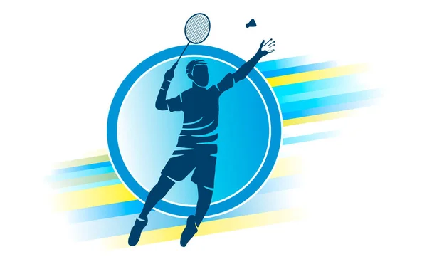 Bádminton Gráfico Deportivo Calidad Vectorial — Archivo Imágenes Vectoriales