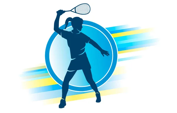 Grafica Dello Squash Sport Qualità Vettoriale — Vettoriale Stock