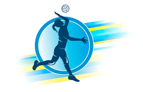 Graphiques Sportifs Volley Ball Qualité Vectorielle — Image vectorielle