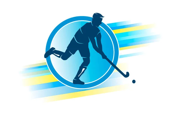 Grafica Sportiva Hockey Qualità Vettoriale — Vettoriale Stock
