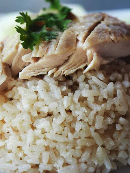 Kip Rijst Straatvoedsel Thailand Goed Voor Een Eenvoudig Leven Thee — Stockfoto
