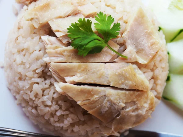 Nasi Ayam Dan Makanan Jalanan Thailand Baik Untuk Hidup Sederhana — Stok Foto