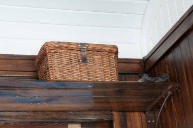 old wooden chest in a vintage style
