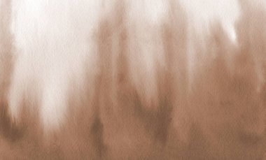 Kahverengi suluboya arka plan. Soyut terracotta şablonu. Beyaz arkaplanda akan boya efekti.