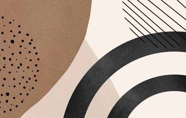 Soyut Modern Sancak arkaplanı. Boho Style 'da geometrik dengeleyici şekiller. Modern kompozisyonlar ve biçimler. 