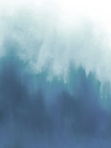 Abstract blue aquamarine watercolour gradient background. Watercolour wave blur art. — 스톡 사진