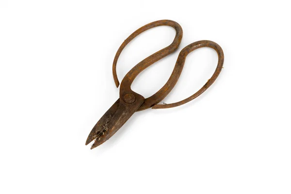 Tesoura velha cheia de ferrugem — Fotografia de Stock