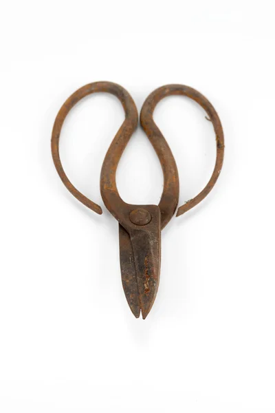 Tesoura velha cheia de ferrugem — Fotografia de Stock