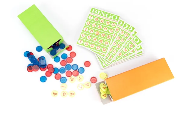 Pequeno equipamento de jogo de bingo — Fotografia de Stock