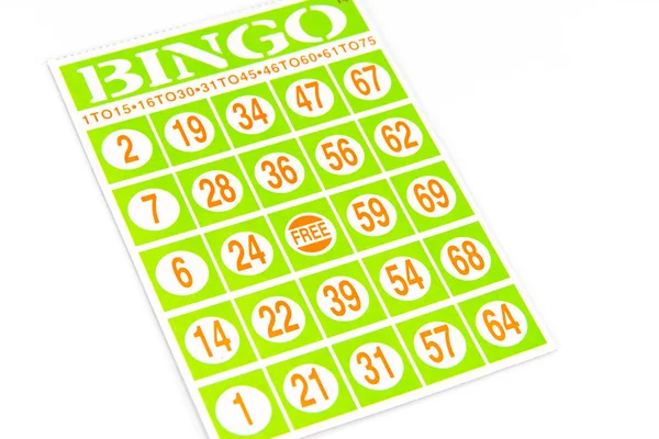 Cartão de jogo do bingo — Fotografia de Stock