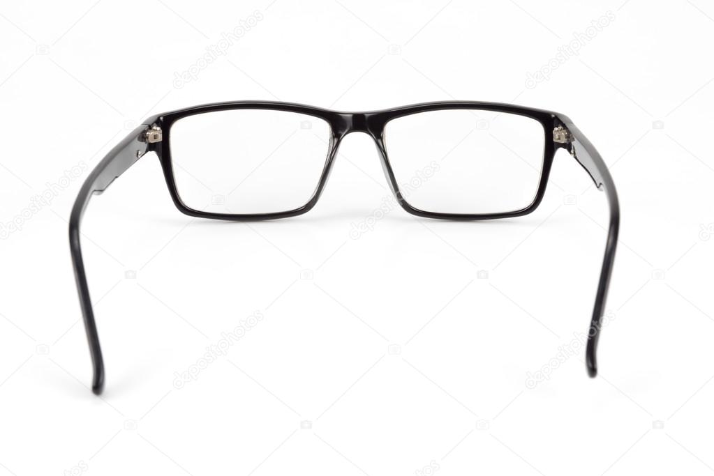 Black Eye Glasses look a bit nerd style Isolated on White