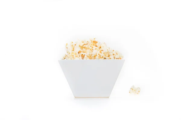 Popcorn in a square shape bowl — Stock Photo, Image