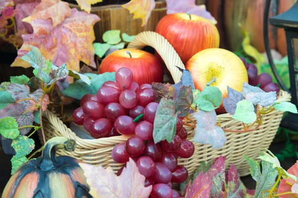 Plastová ovoce v košíku pro ozdobit Royalty Free Stock Obrázky
