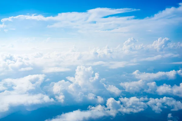 The View from the plane above the cloud and sky — Stock Photo, Image