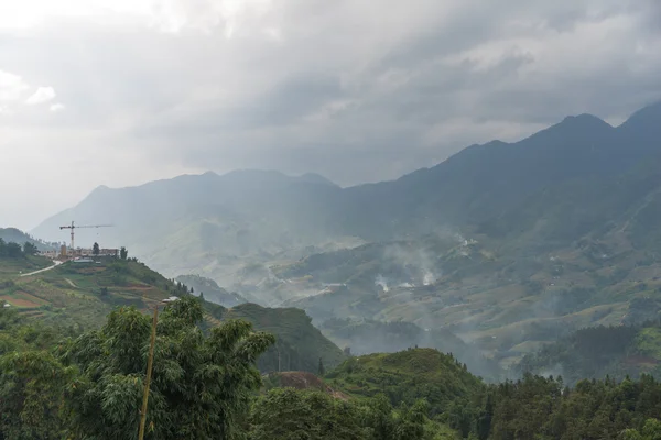 Beautiful View of mountains contain terraced fields — Stock Photo, Image