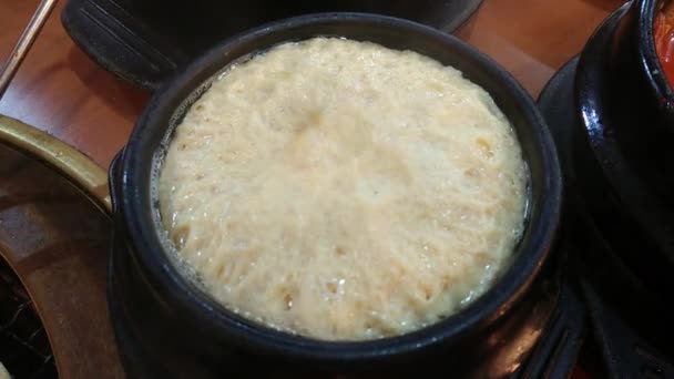 Korean steamed egg — Stock Video